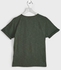 Short Sleeves Button T-Shirt Green