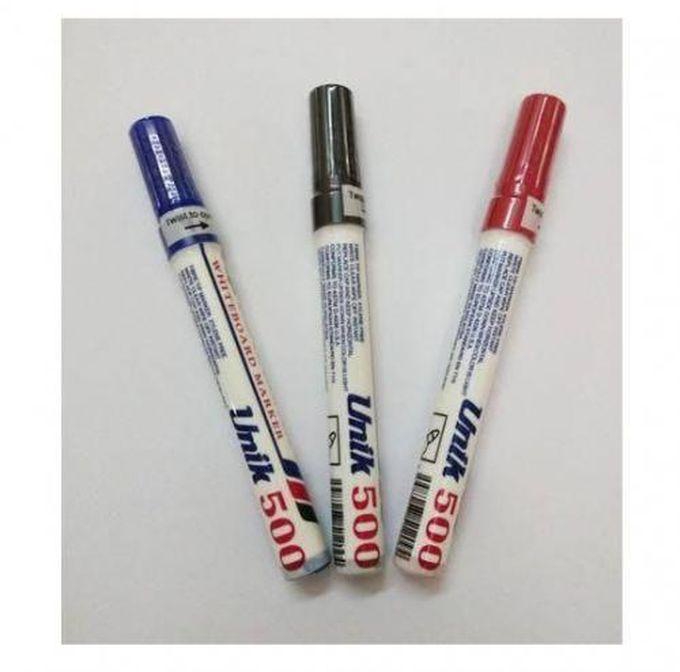Unik UNIK مجموعة من 12 قلم سبورة عالى الجودة الوان مختلفة ( احمر ,وازرق واسود ) ماركة