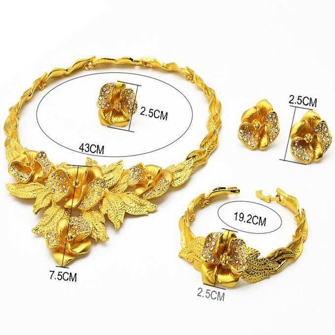 2022 Gold Plated Jewelry Sets For Women Bridal Luxury Jewelry Set African Wedding Gifts