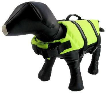 ملابس سباحة بنمط جاكيت للحيوانات الأليفة تُستخدم كسترة سلامة للكلاب أخضر XS