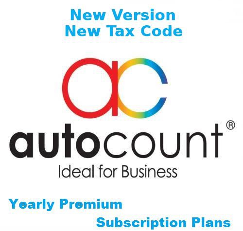 Autocount Accounting software Yearly Premium Subscription Plans - 12 MONTH - New Version 1.9.0.7 New Tax Code + Free 16GB Autocount Pendrive