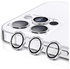 StraTG IPhone 13 Pro / 13 Pro Max / 14 Pro / 14 Pro Max Separate Camera Lens Protectors - Premium Tempered Glass To Protect Your Camera Lenses - Silver