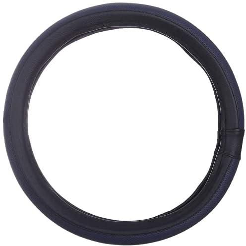 Leather Car Steering Wheel Cover - Black And Blueamazom1462658_ with two years guarantee of satisfaction and quality