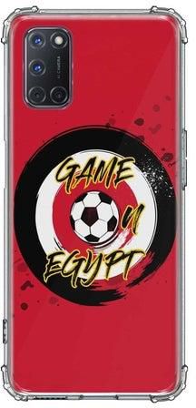 غطاء حماية واقِ لهاتف أوبو A92 مكتوب عليه عبارة "Game On Egypt"