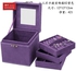 Korean Princess Cute Jewelry Storage Box, European Vintage Velvet Small Jewelry Box, Earring Storage Box (Red)