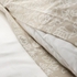 TRINDSTARR Duvet cover and 2 pillowcases, beige/white, 240x220/50x80 cm - IKEA