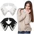 Rhinestones Half Shirt Blouse, Fake Collar Stylish Collar for Women Detachable Collar False Collar Choker, 2 Pieces