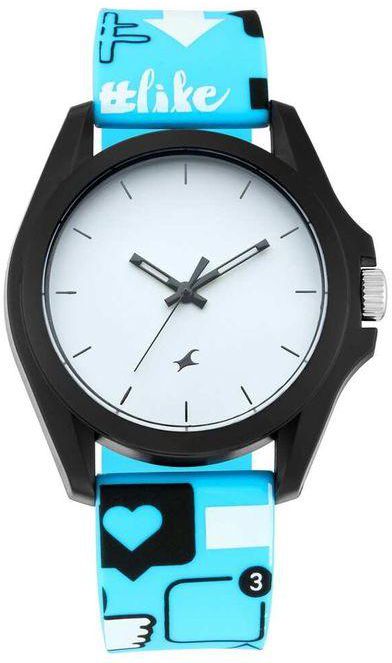 Fastrack FASTRACK 68011PP03 Watch for Unisex Analog White Silicone Band