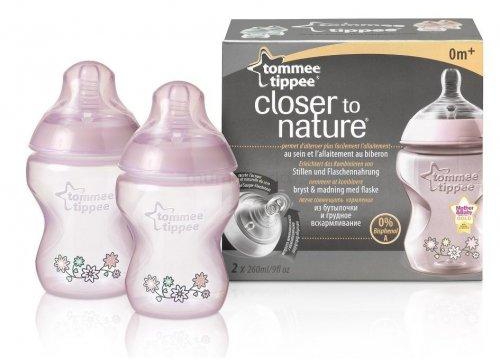 Tommee Tippee Closer To Nature 260mlx2 DEC Plastic Feed Bottle