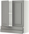 METOD / MAXIMERA Wall cabinet w 2 doors/2 drawers - white/Bodbyn grey 80x100 cm
