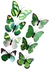 Generic DIY 12pcs 3D Butterfly Wall Decor Stickers For Living Room Bedroom Office Decorations