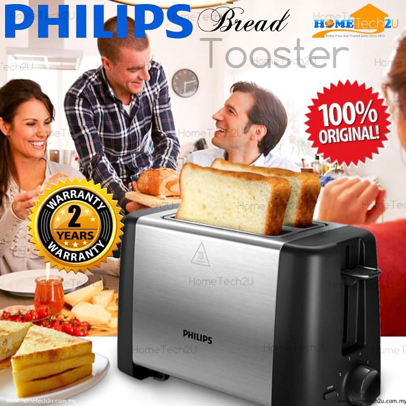 Philips Toaster 2 SLOTS with High Lift  - Metal Body (Silver)