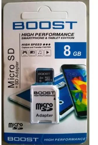 SD- Boost Memory card 8GB