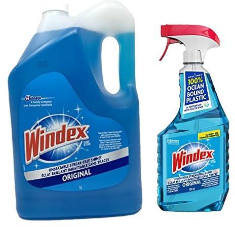 Windex Original Glass & Window Cleaner (950ml / 5L, Blue)