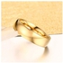 2pc. 6mm*2 Gold Stainless Steel Wedding Ring Set