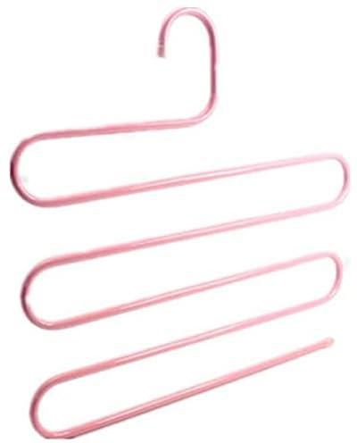 one year warranty_3 pcs Pants Hanger Multi-layer S-style Jeans Hanger Closet Organize Storage Stainless Steel Rack Space Saver for Tie Scarf Shock Jeans Towel Clothes