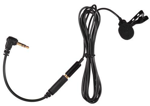 Generic Lavalier Lapel Omnidirectional Clip-on Microphone Mic for iPhone X/8P Smartphone Tablet Laptop Cameras DSLR 3.5mm Audio Plug Long Length 1.5m / 4.9ft Devices for Video Recording Interview Webcast