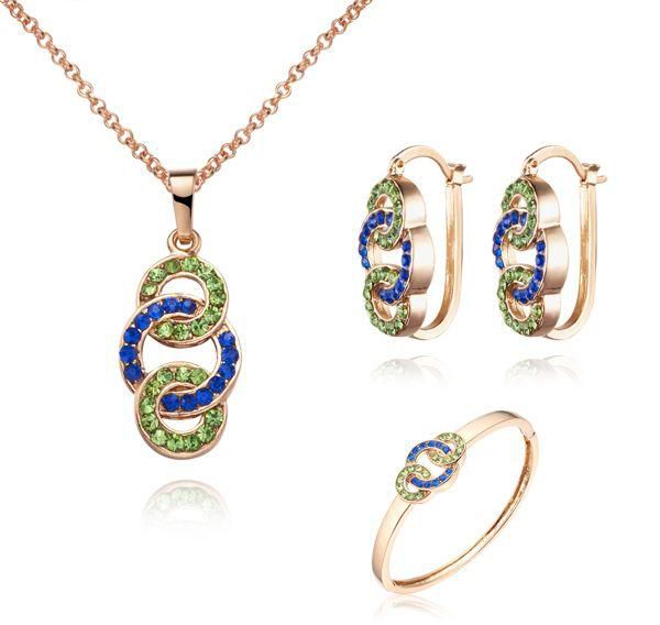 Wholesale fashion Rhinestone Crystal jewelry 18K R