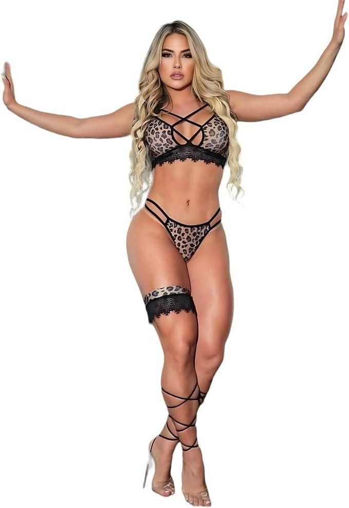 lingerie sleep baby doll two pieces tiger very chic