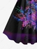 Plus Size Valentine's Day Colorful Heart Tree Buckle Belt Sparkling Sequin Glitter 3D Print Tank Party Dress - 2x
