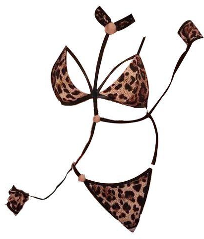 Hanady Elegant Women's Two-piece Bikini - Lycra Material - Tiger