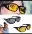 2pcs set dark & coloured Anti glare night vision driver Goggles enhanced light glasses