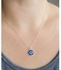 Blue Eye Necklace For Both With Eye Stone In Silver Plated And Neikal