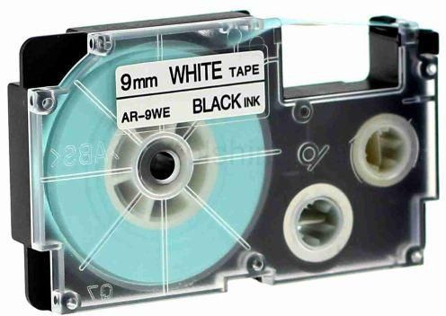 Generic 1 Pack Compatible Casio XR-9WE XR9WE XR 9WE1 Black On White Label Tape 9mm Use For KL-60 KL-750 KL-780 KL-820 KL-7400 KL-8100 KL-8200 Ez-Label Maker 3/8" X 26'