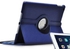 LEATHER 360 DEGREE ROTATING CASE COVER STAND FOR APPLE iPAD AIR 5 DARK BLUE