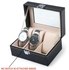3 Grid Leather Watch Box Display Case Organizer