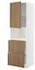 METOD / MAXIMERA Hi cab f micro w door/2 drawers, white/Sinarp brown, 60x60x200 cm - IKEA