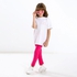Cottonil Bright Pink Elastic Waist Cotton Pants