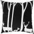 Home Decor Deer Print Decorative Throw Pillow Cover- Black and White