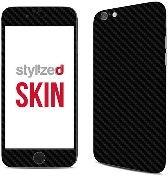 Stylizedd Premium Vinyl Skin Decal Body Wrap for Apple iPhone 6 Plus - Carbon Fibre Black