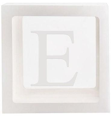 صندوق زينة شفّاف بتصميم بالون على شكل حرف E طراز DT1070 30x30x30سنتيمتر