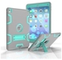 Protective Case Cover With Kickstand For Apple iPad 2/3/4 Grey/Aqua