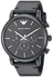 Emporio Armani AR1918 Leather Watch - Black