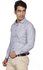 D'Indian CLUB Premium Cotton Men's Full Sleeve Formal Grey Self Striped Shirt Size XXL