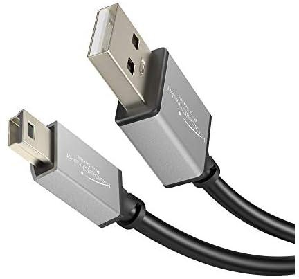 كابل KabelDirekt Mini USB 2.0 - 3 قدم - (كابل بيانات عالي السرعة وكابل شحن مناسب للمحركات الصلبة كاميرات الرقمية أجهزة الملاحة أسود سبيس رمادي) - Pro Series