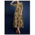 Kaswas Yellow Floral Casual Maxi Dress - Floral Small