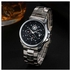 Duoya Fashion Men's Stainless Steel Military Waterproof Army Date Quartz Wrist Watch