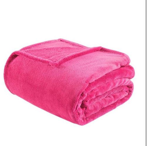 Generic Pink Fleece Throw Blanket