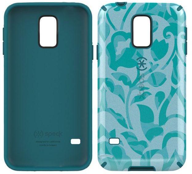 Speck CandyShell Inked Case for Samsung Galaxy S5 - Wallflowers Blue/Atlantic Blue