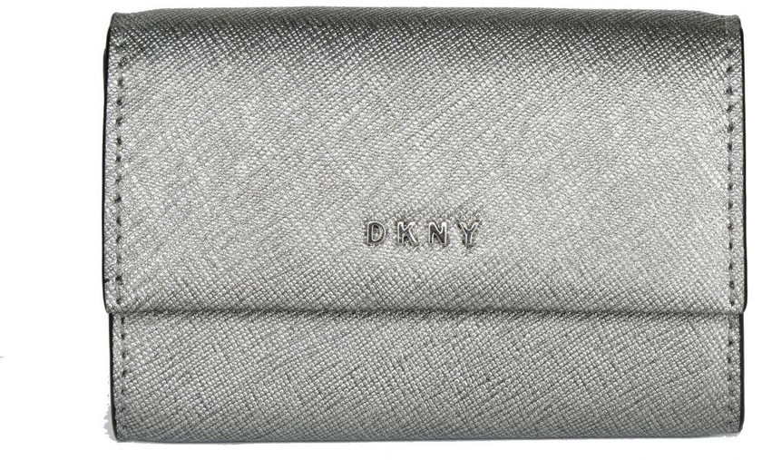 DKNY Card Case for Womens , Leather , Silver , R362360102-043