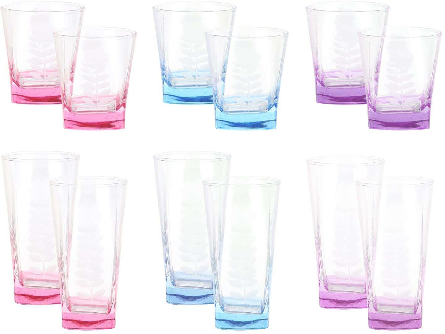 Get Bohemia Glass Set, 12 Pieces - Multicolor with best offers | Raneen.com