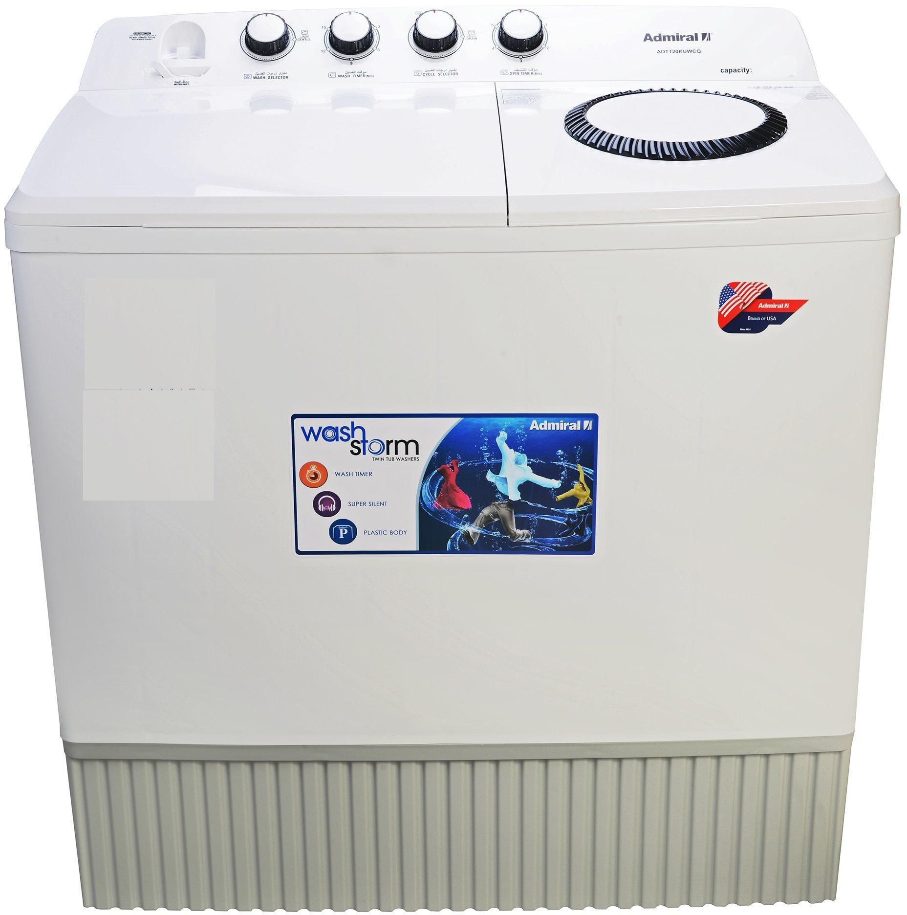 Admiral Twin Tub Washing Machine Semi-Automatic, 14 Kg, White