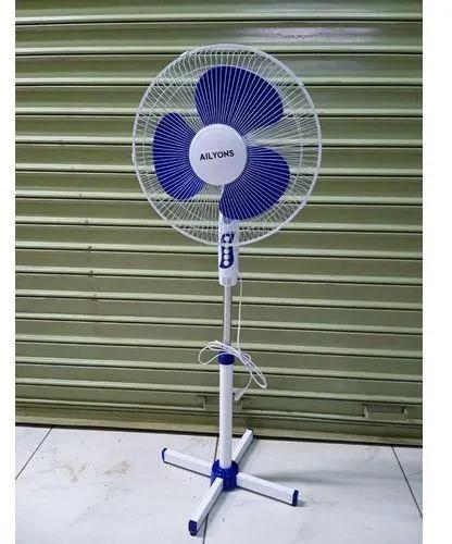 AILYONS 16 Inch Stand Fan White/Blue M This wall fan is designed with blade fins that provide cool air at all times in any direction‎.‎ Powered by a powerful motor‎,‎ it i