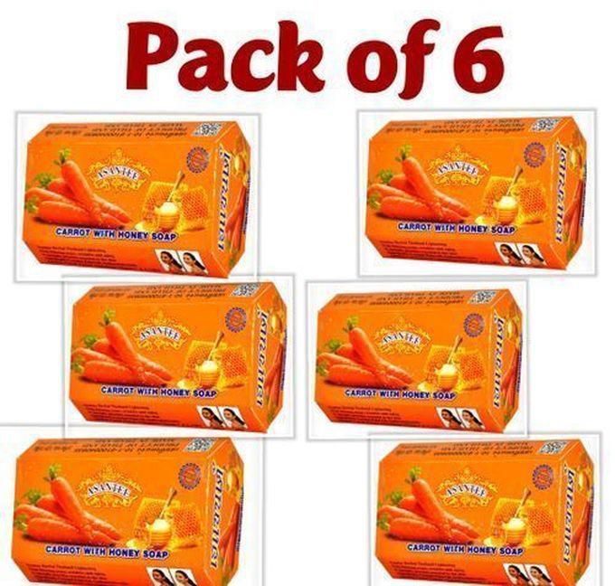 Asantee Carrot With Honey Lightening Soap (Pack Of 6)
