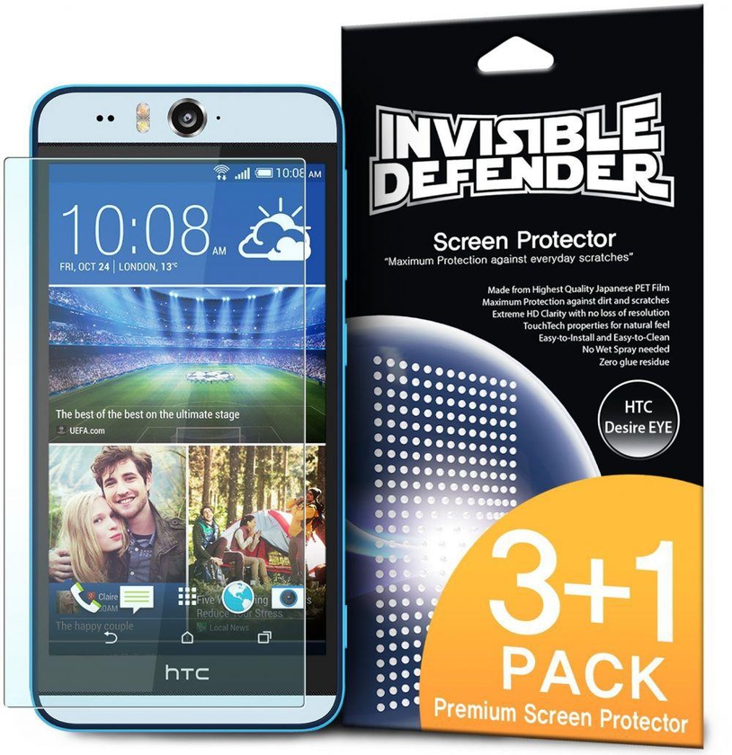 Rearth Pack of 4, Invisible Defender (HD) Clarity Screen Guard for HTC Desire Eye