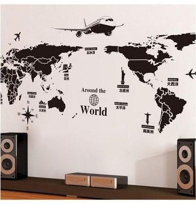 World Map Wall Stickers Wall Stickers Living Room Sofa Bedroom Background Decorative Stickers